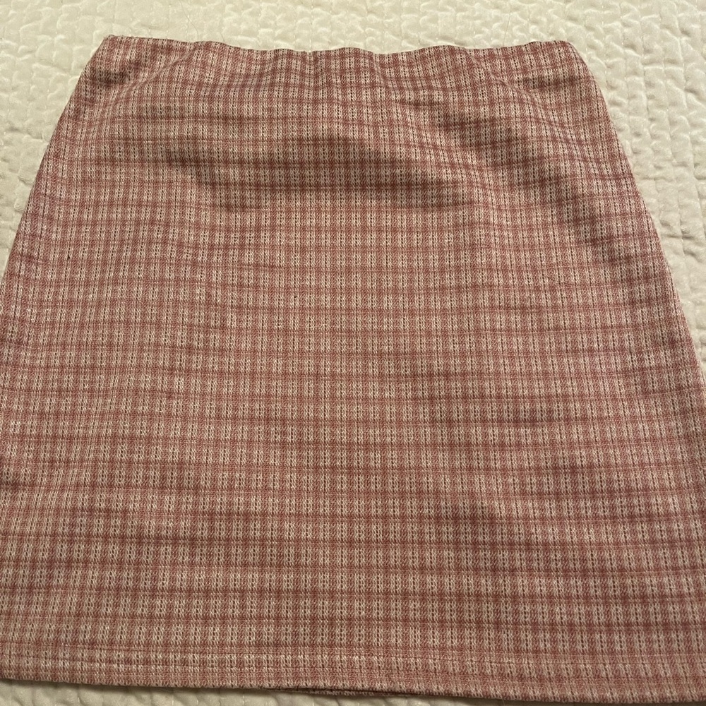 Full Tilt Pink Plaid Mini Skirt Size Medium